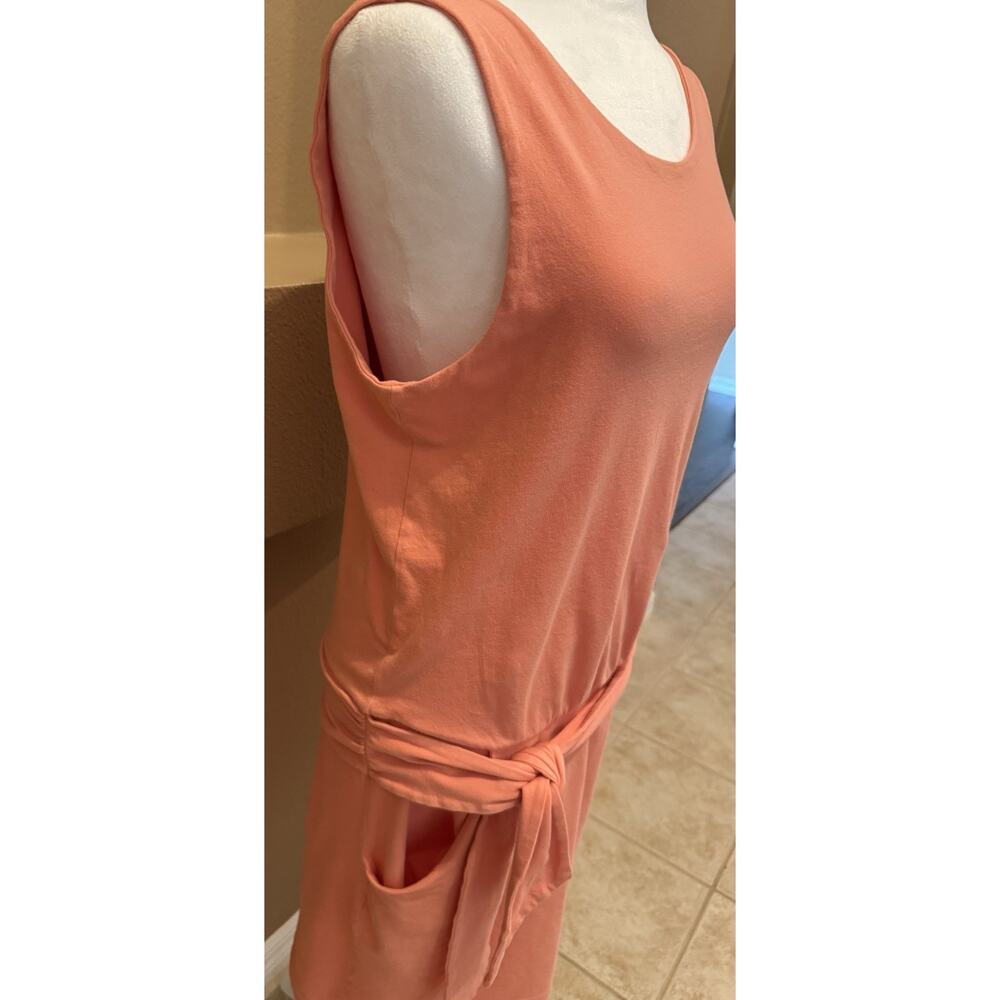 Theory Women Orange Peach Coral Casual Cotton Dress Size S - Picture 3 of 8